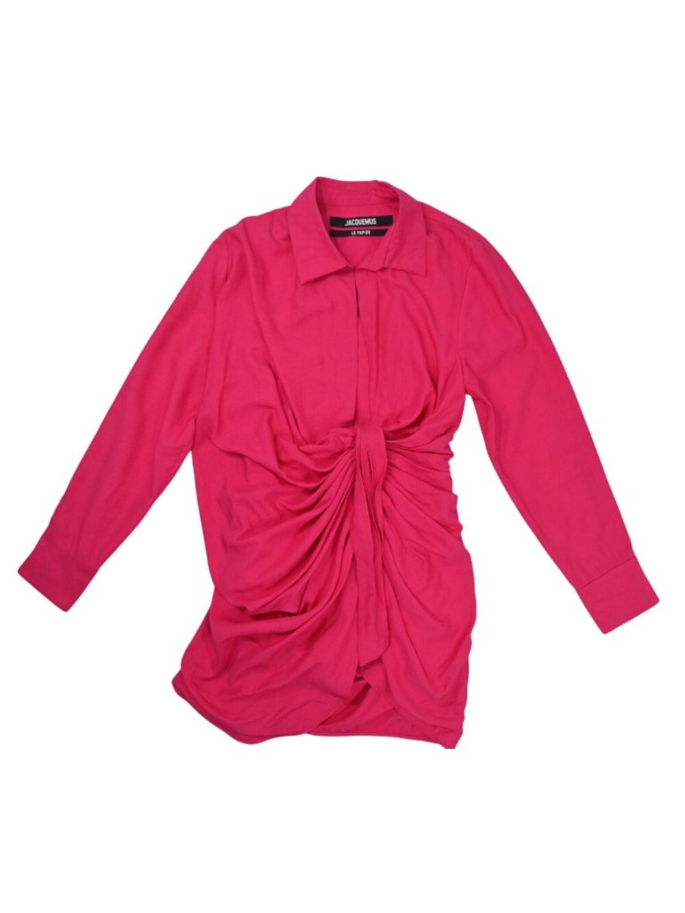 Jacquemus Le Papier Bahia Tie Detail Mini Dress in Pink